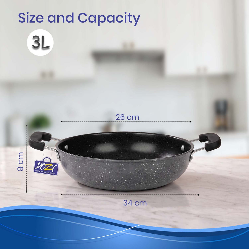 Non-Stick Kadhai | Gas & Induction | FDA Approved