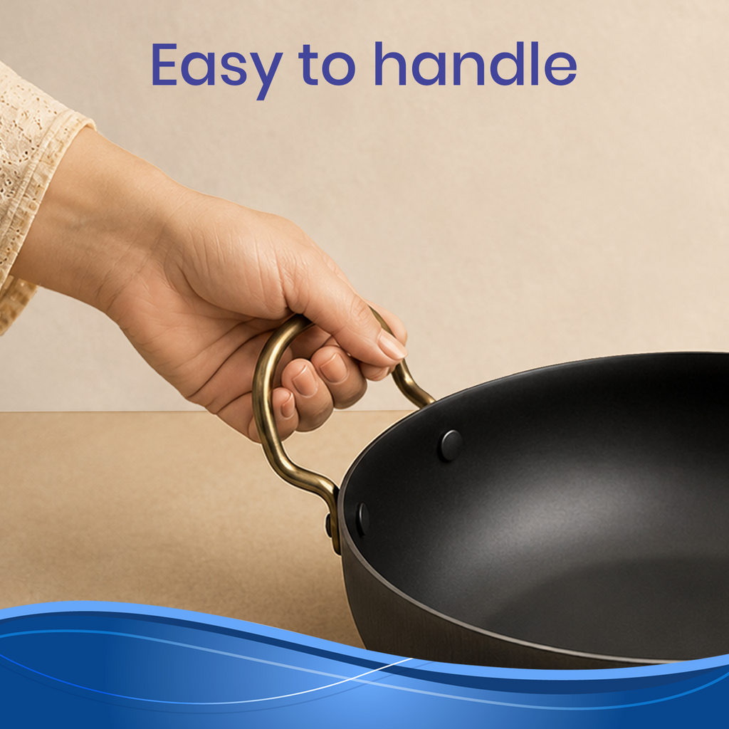 Dozy Iron kadai Pre-seasoned, 100% Pure, Toxin-free