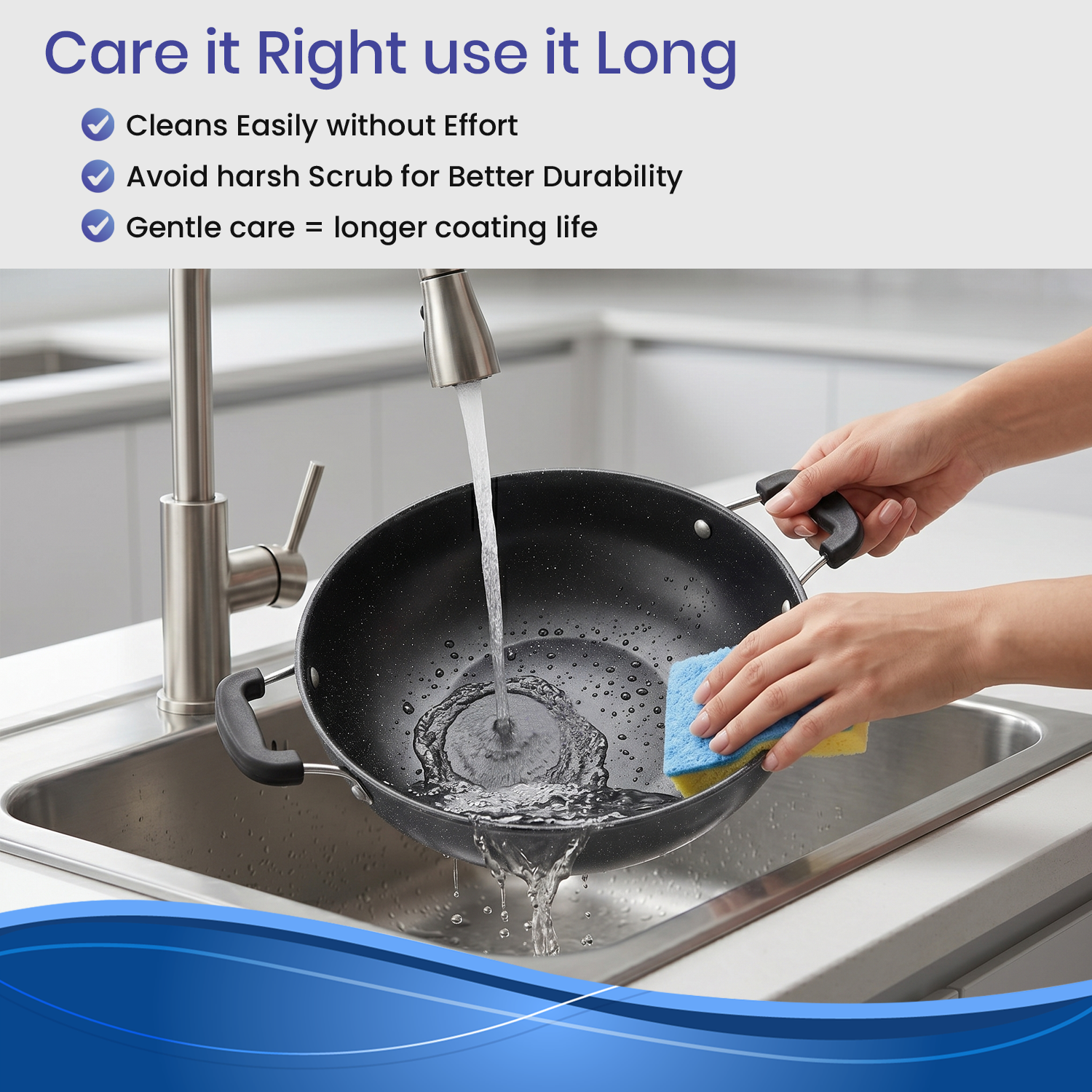 Non-Stick Kadhai | Gas & Induction | FDA Approved