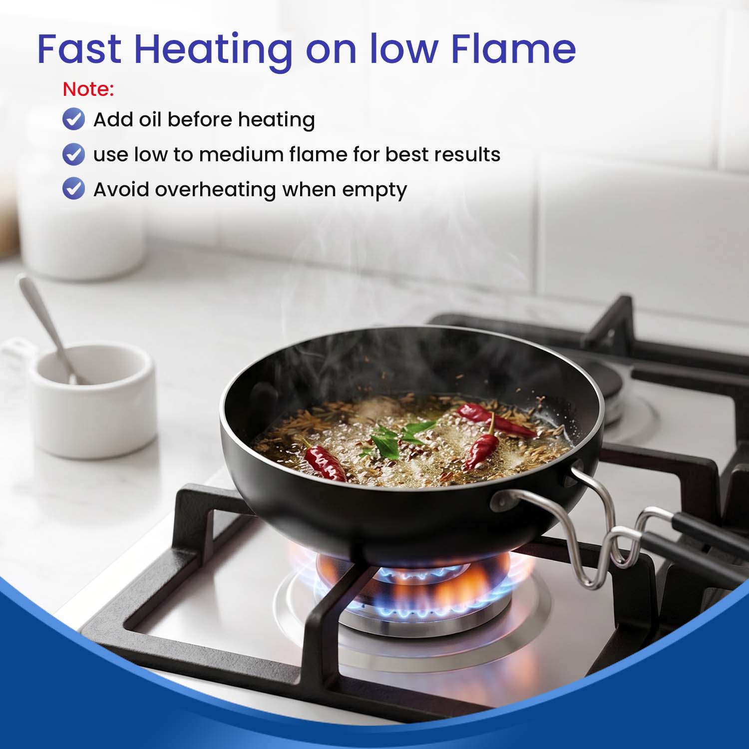 Iron Tadka Pan Pre-seasoned, 100% Pure, Toxin-free