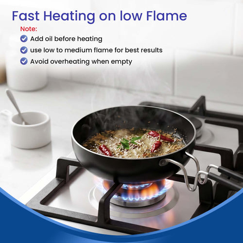 Iron Tadka Pan Pre-seasoned, 100% Pure, Toxin-free