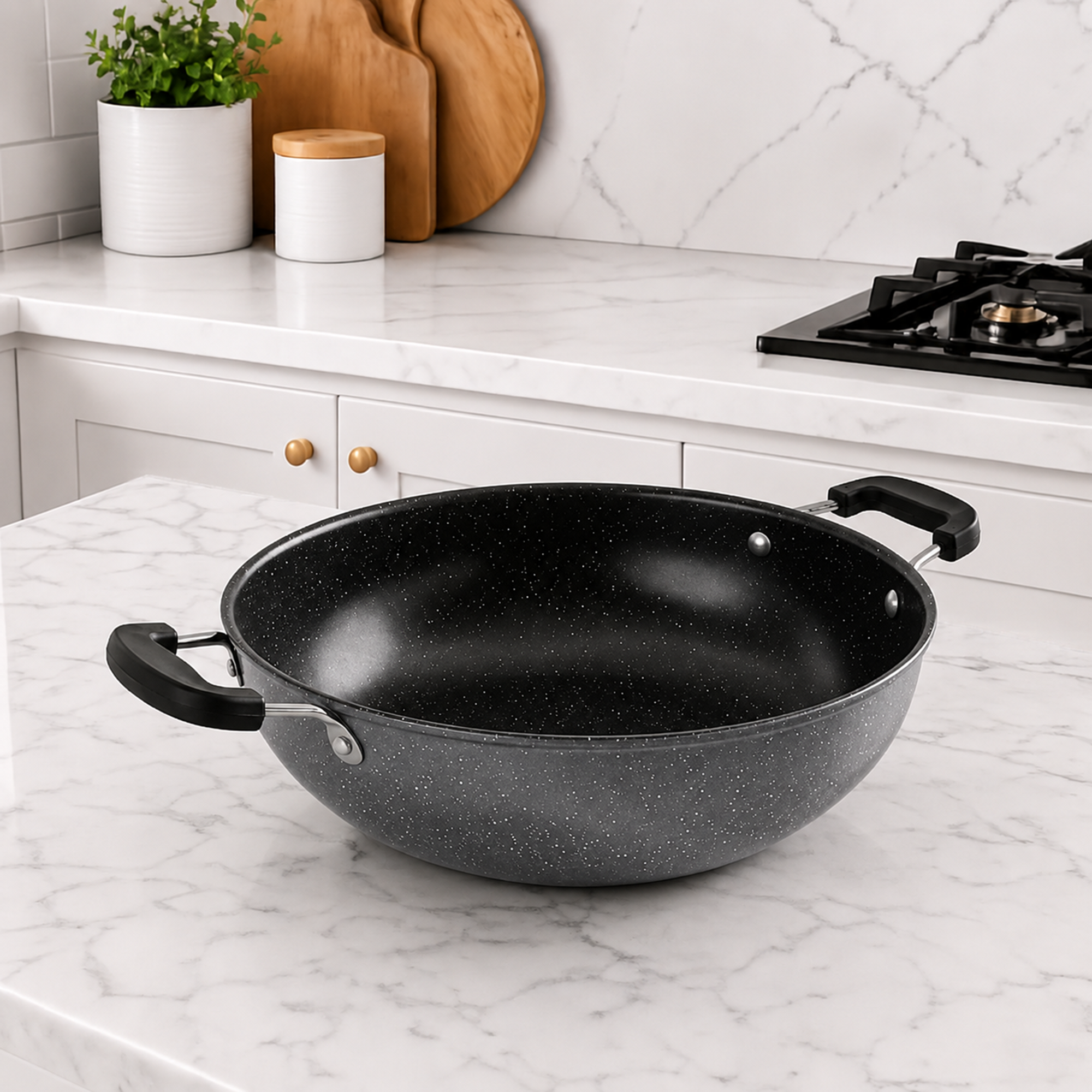 Non-Stick Kadhai | Gas & Induction | FDA Approved