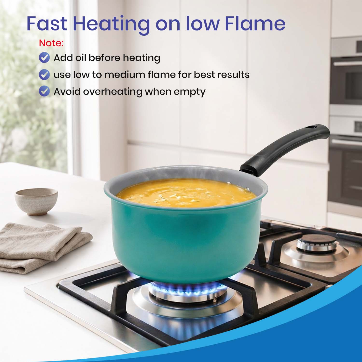 Premium Aqua Non-Stick Saucepan |  PFAS, and PFOS Free
