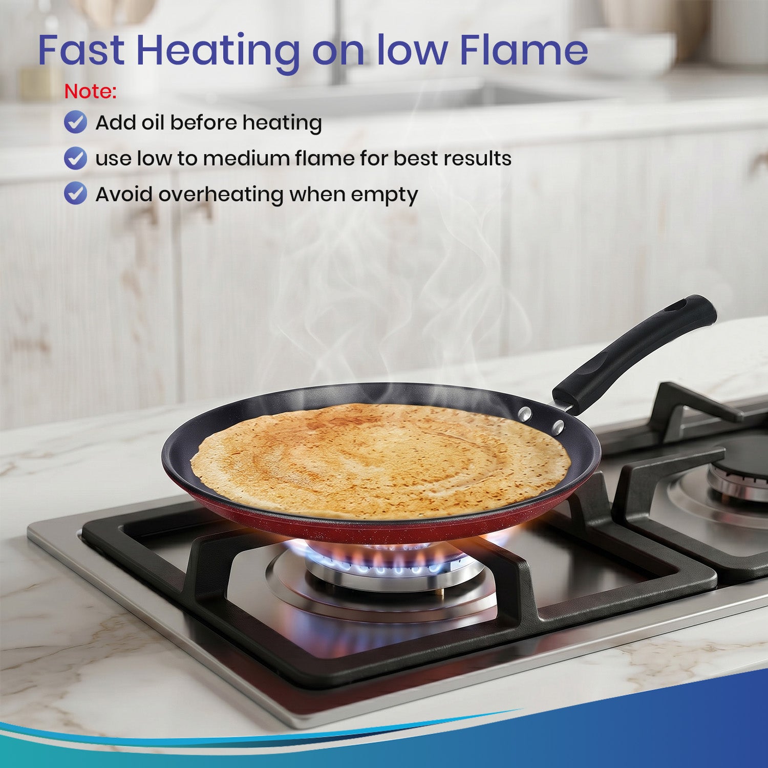 Non-Stick Dosa Tawa | PFAS-Free Micro Coating