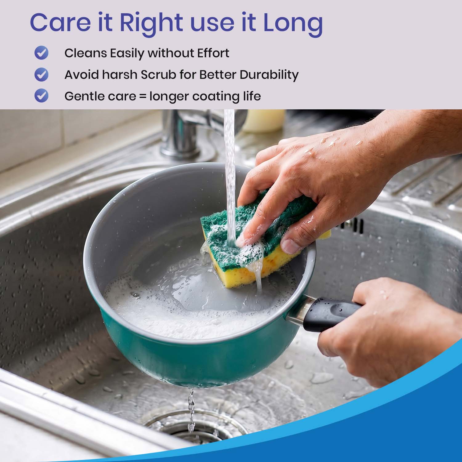 Premium Aqua Non-Stick Saucepan |  PFAS, and PFOS Free