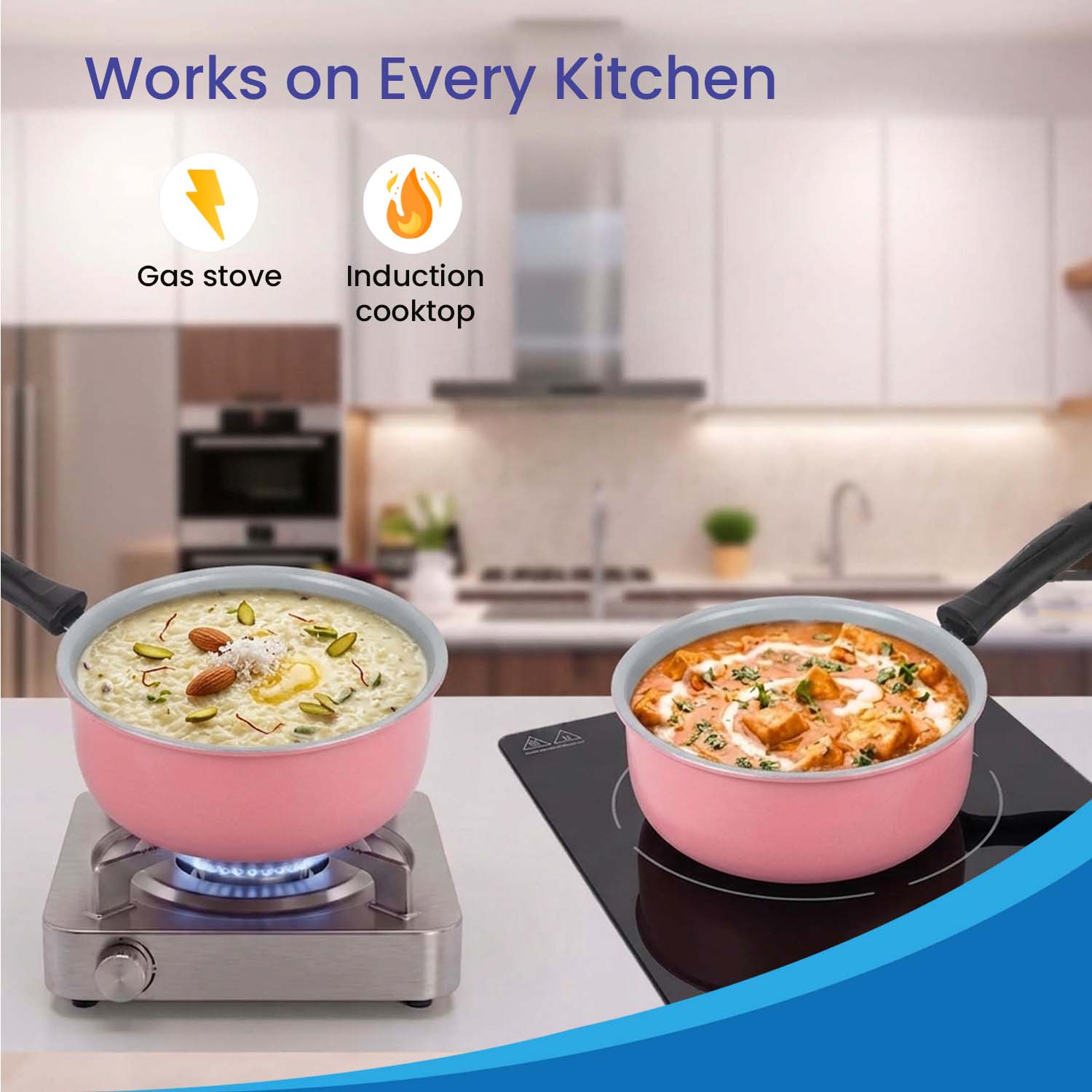 Premium Pink Non-Stick Saucepan |  PFAS, and PFOS Free