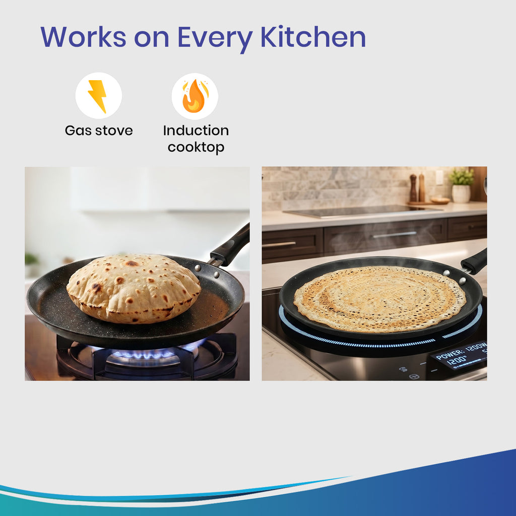 Non-Stick Tawa Pan | Induction & Gas Friendly Dosa Tawa