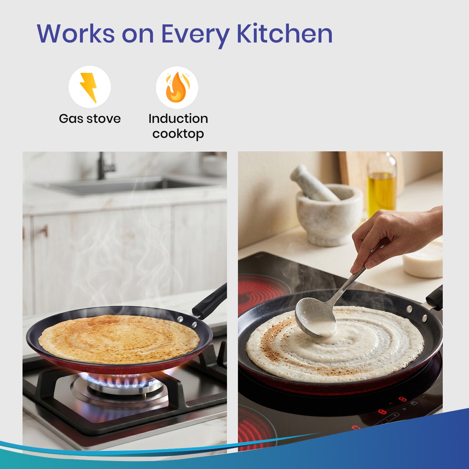 Non-Stick Dosa Tawa | PFAS-Free Micro Coating