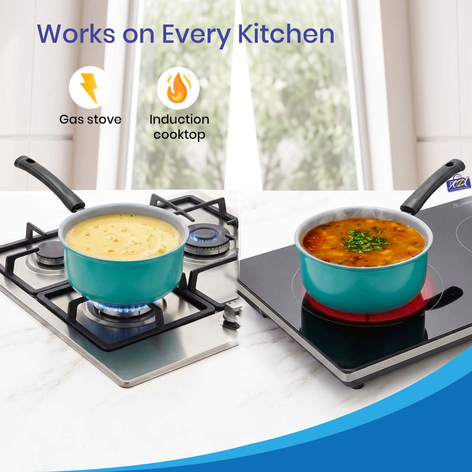 Premium Aqua Non-Stick Saucepan |  PFAS, and PFOS Free