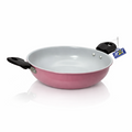 Non-Stick Premium Pink Kadhai | Induction Base | FDA Approved